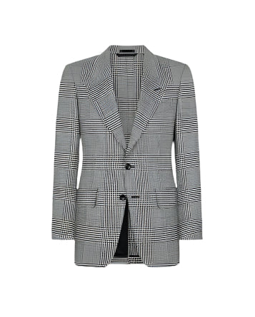 SINGLE BREASTED CHECKED JACKET